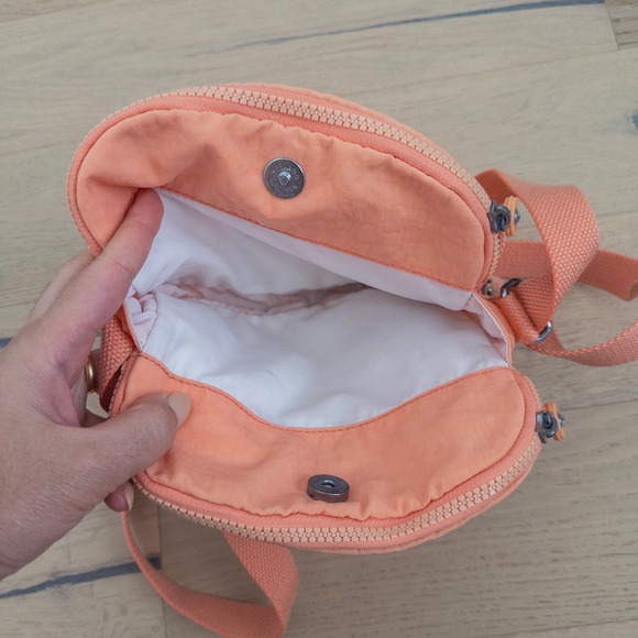 Kipling Bag Size OS Coral Crossbody‎ Nylon Monkey Charm Casual Travel Y2K Kids - Picture 6 of 6